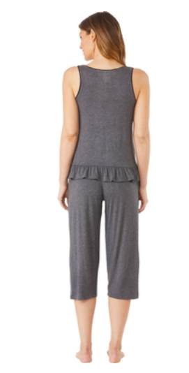 Casual chic capri pajama set Grey