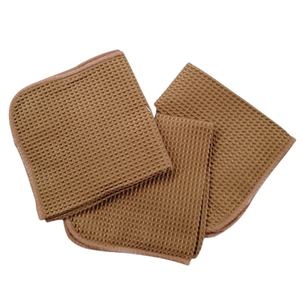 MICROFIBER WAFFLE KITCHEN CLOTHS 12" x 12"