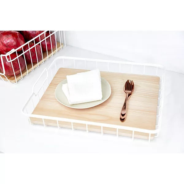 Wood & Paulownia Wood Serving Tray Coconut