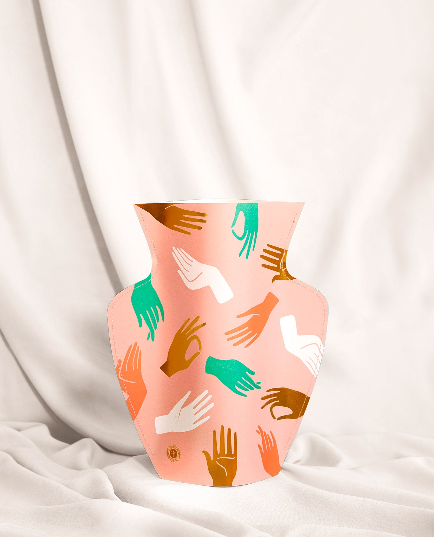 Paper Vase Hamsa Pink