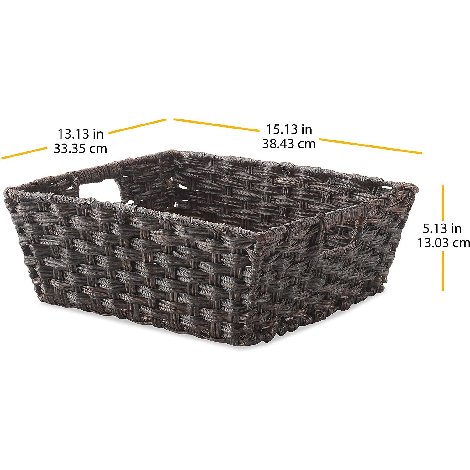 Split Rattique Shelf tote Grey wash