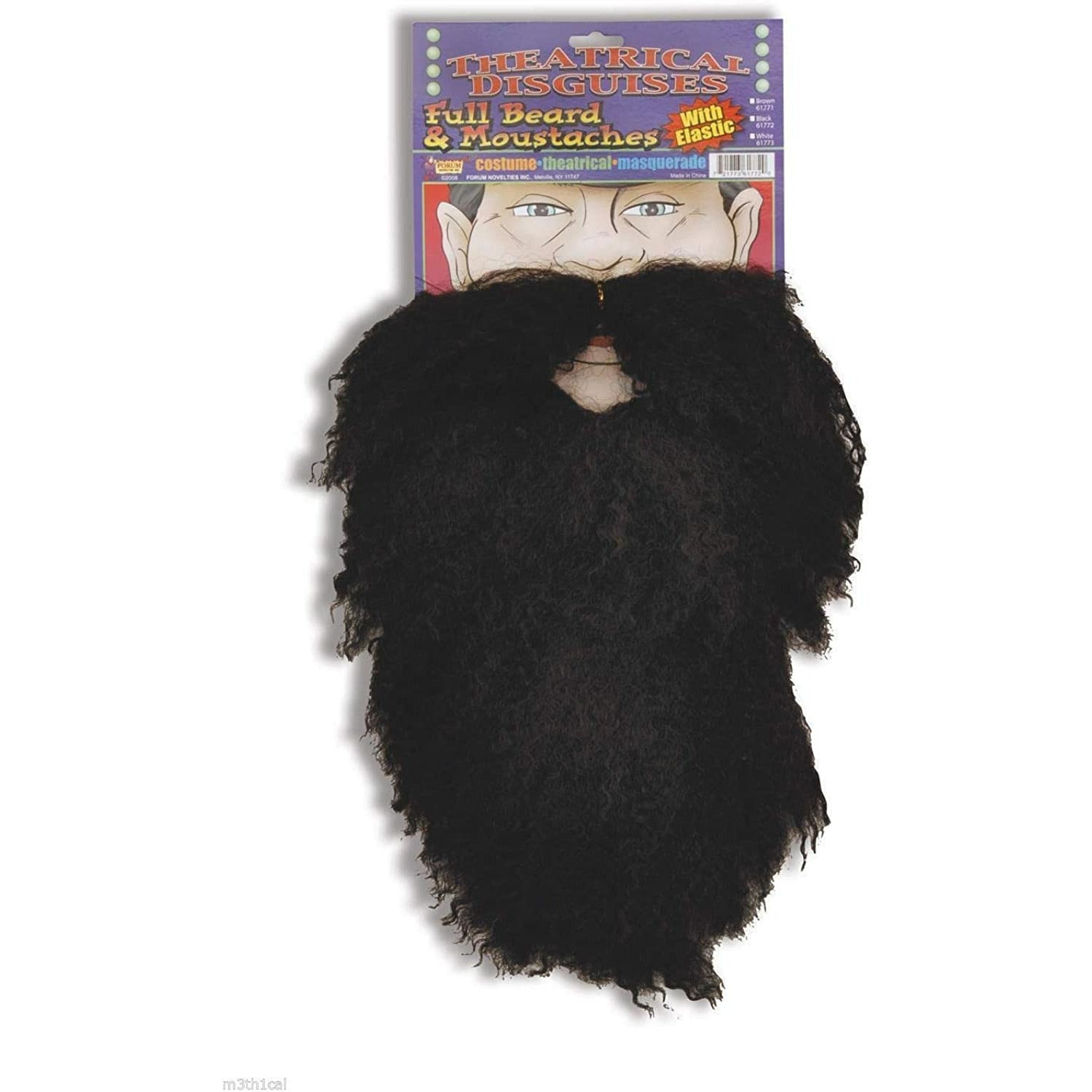 Full beard & moustache black