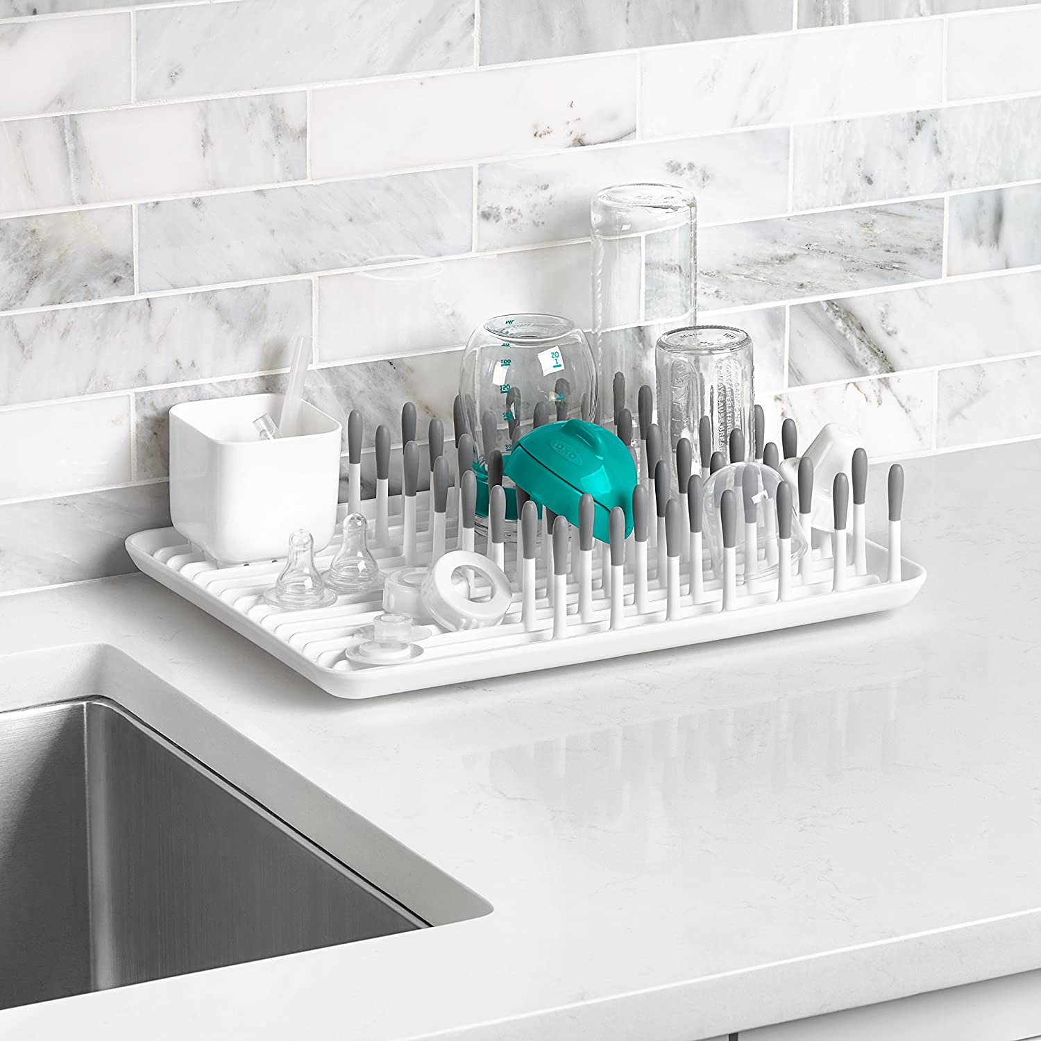 OXO Tot Bottle Drying Rack Gray
