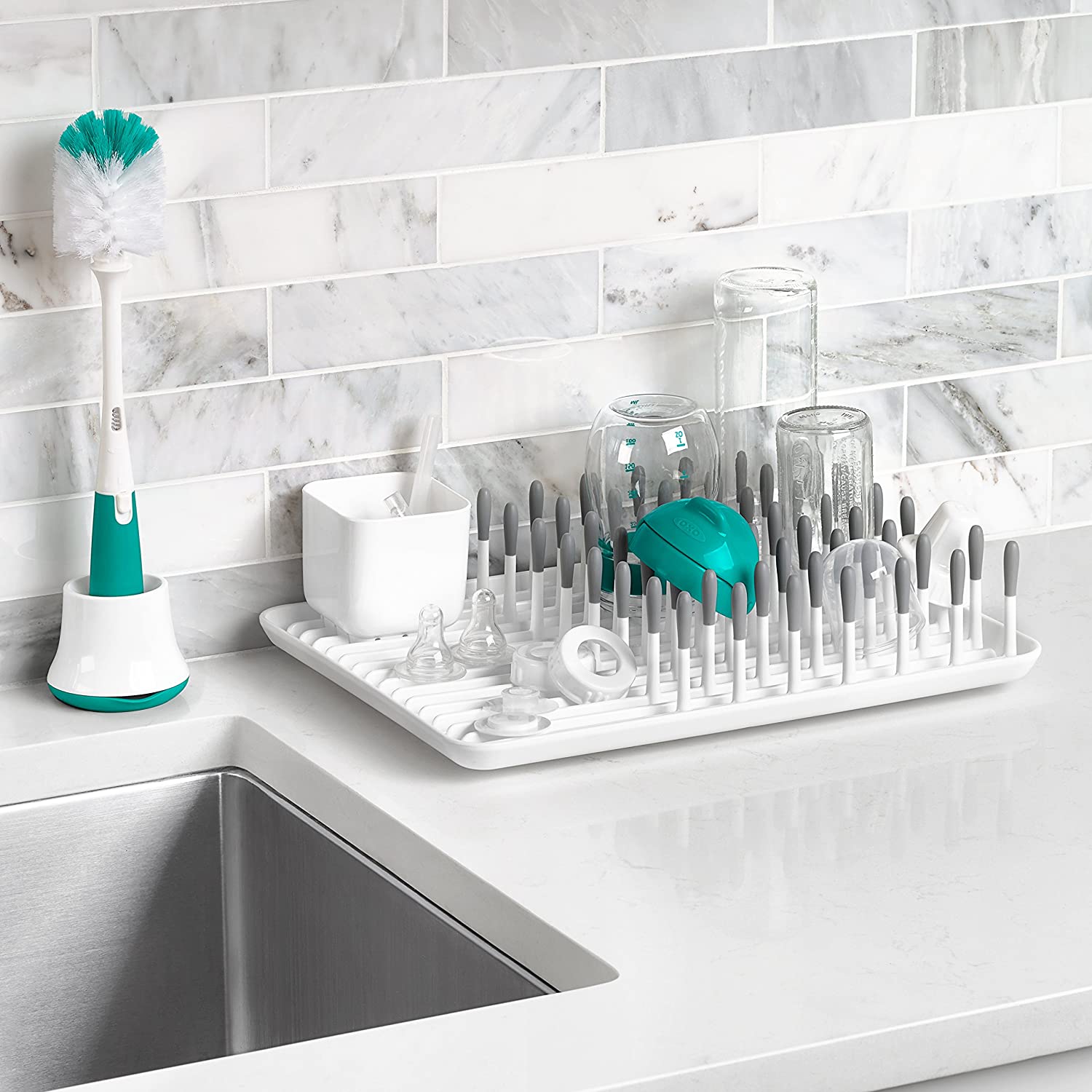 OXO Tot Bottle Drying Rack Gray