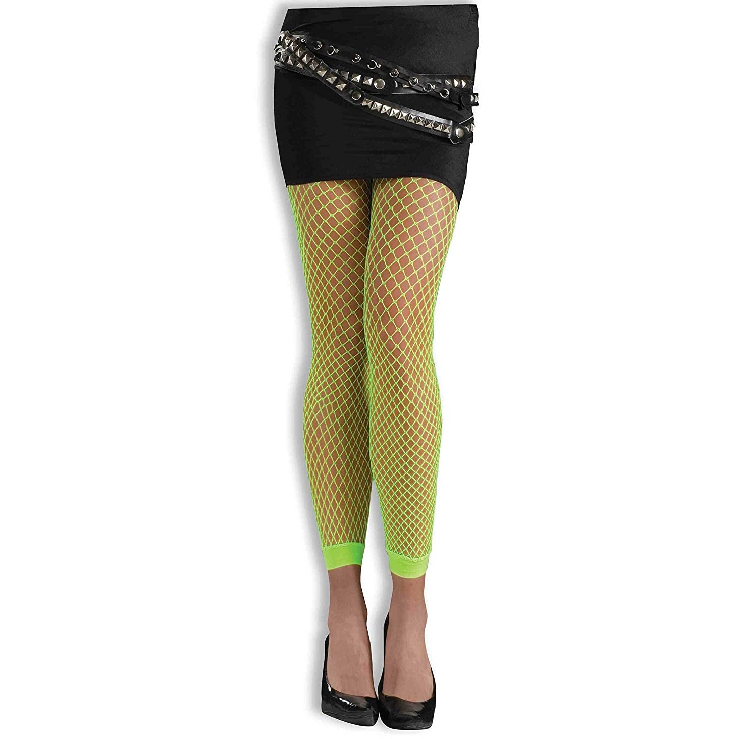 Green Neon Fishnet leggings