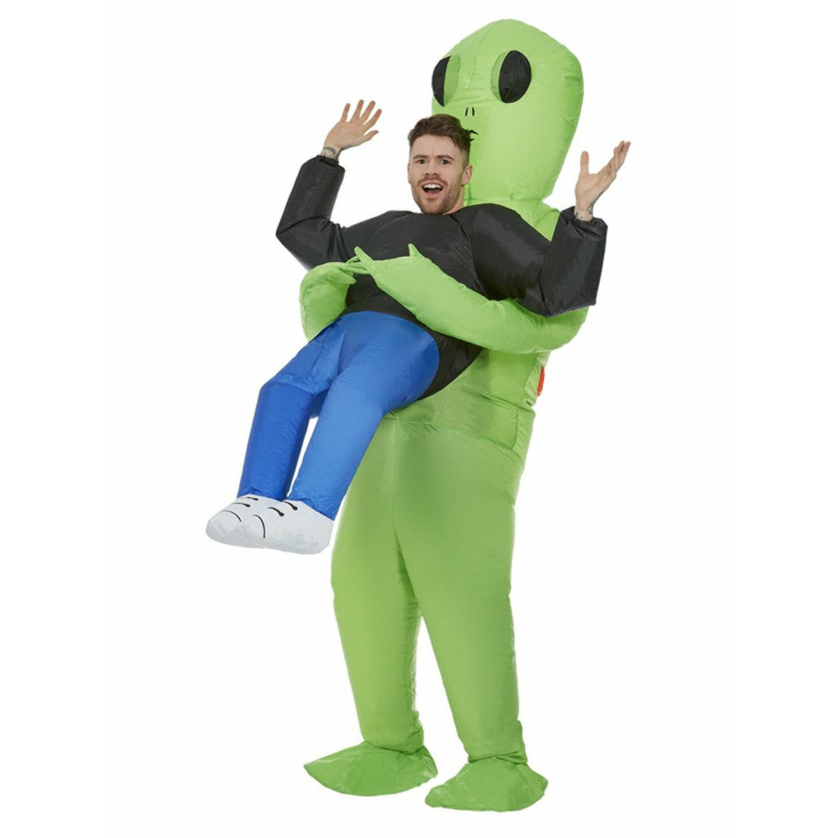 Inflatable alien abduction costume green