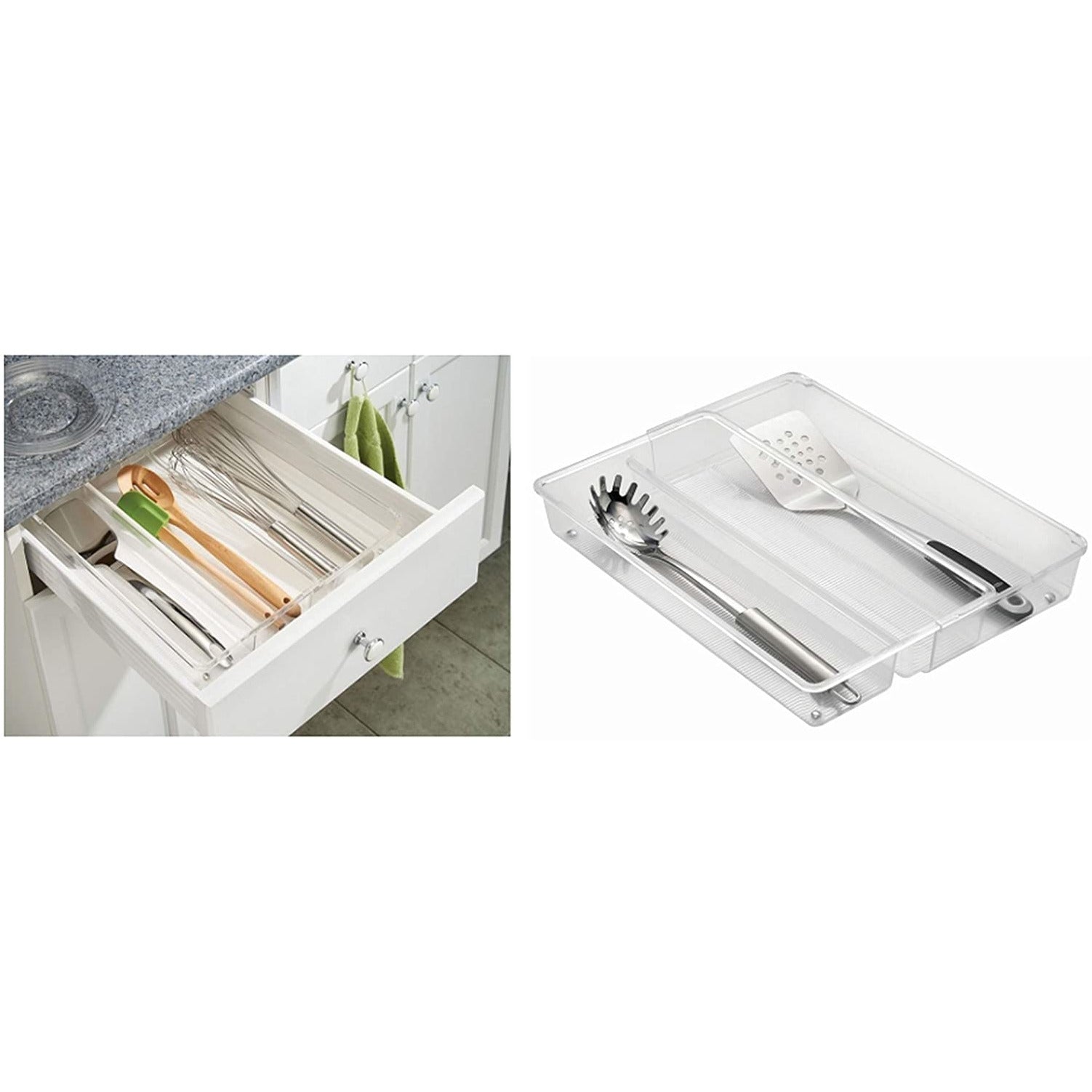 Expandable Drawer Organizer 8" x 15" x 2.5" Clear