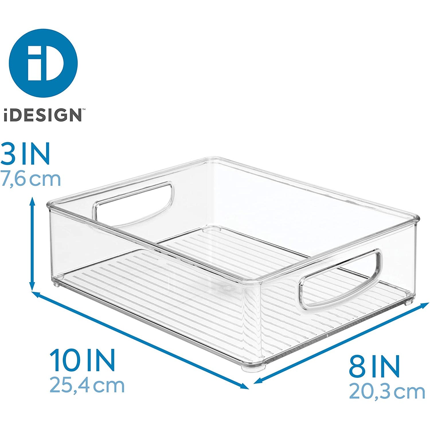 Contenedor con asas transparentes 8"x10"x3"