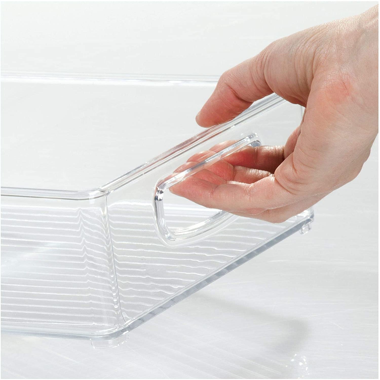 Contenedor con asas transparentes 8"x10"x3"