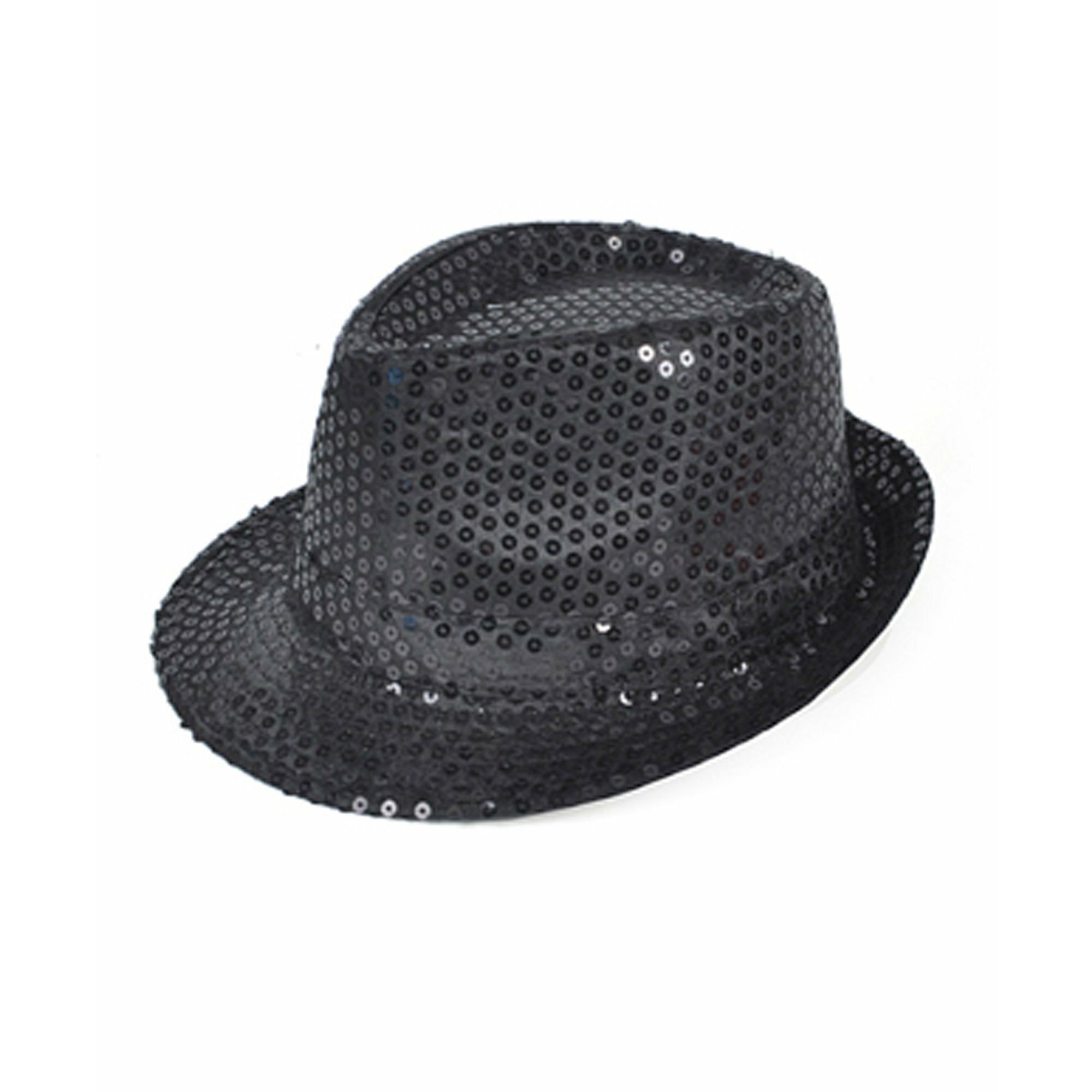 Sequin Fedora black