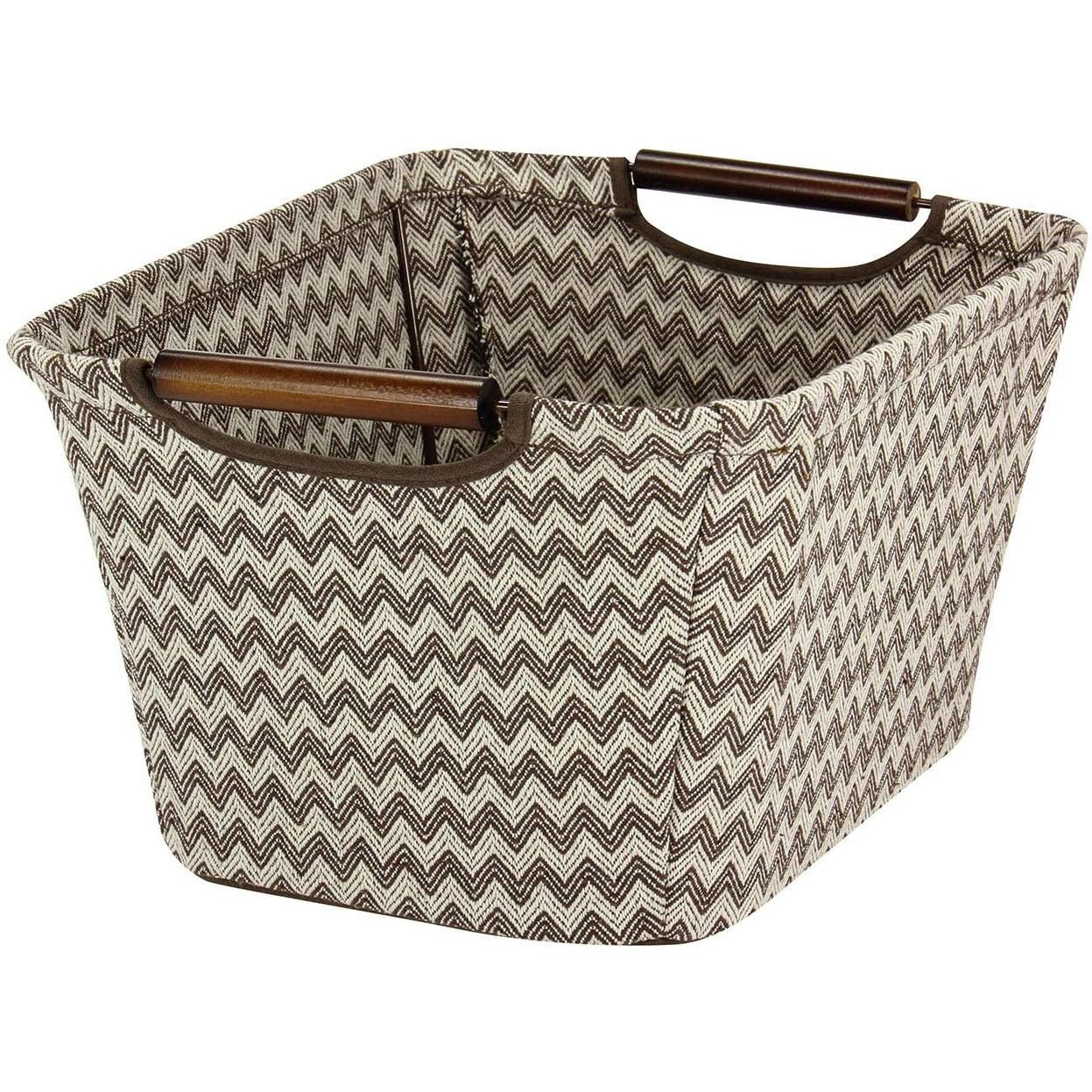 Small Tapered Fabric Storage Bin Brown