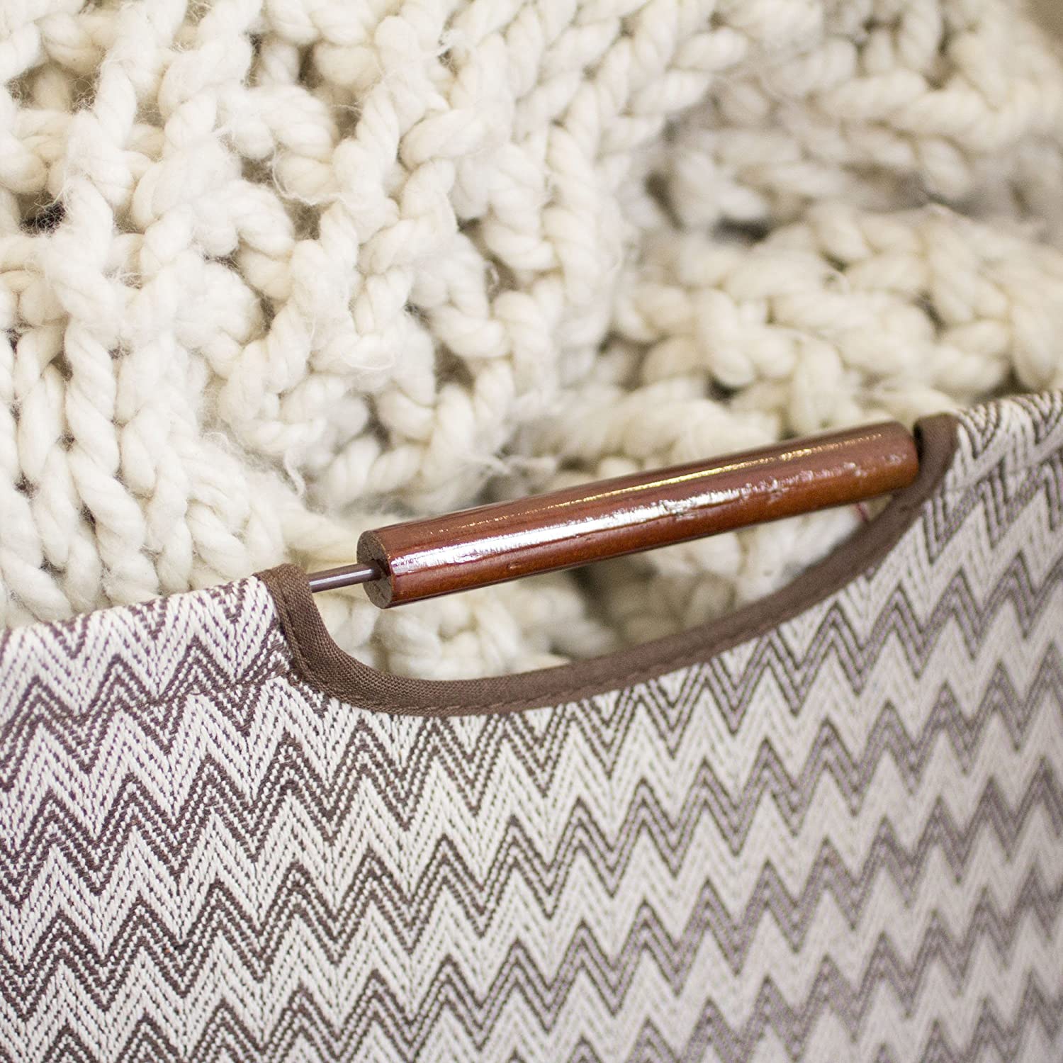 Small Tapered Fabric Storage Bin Brown