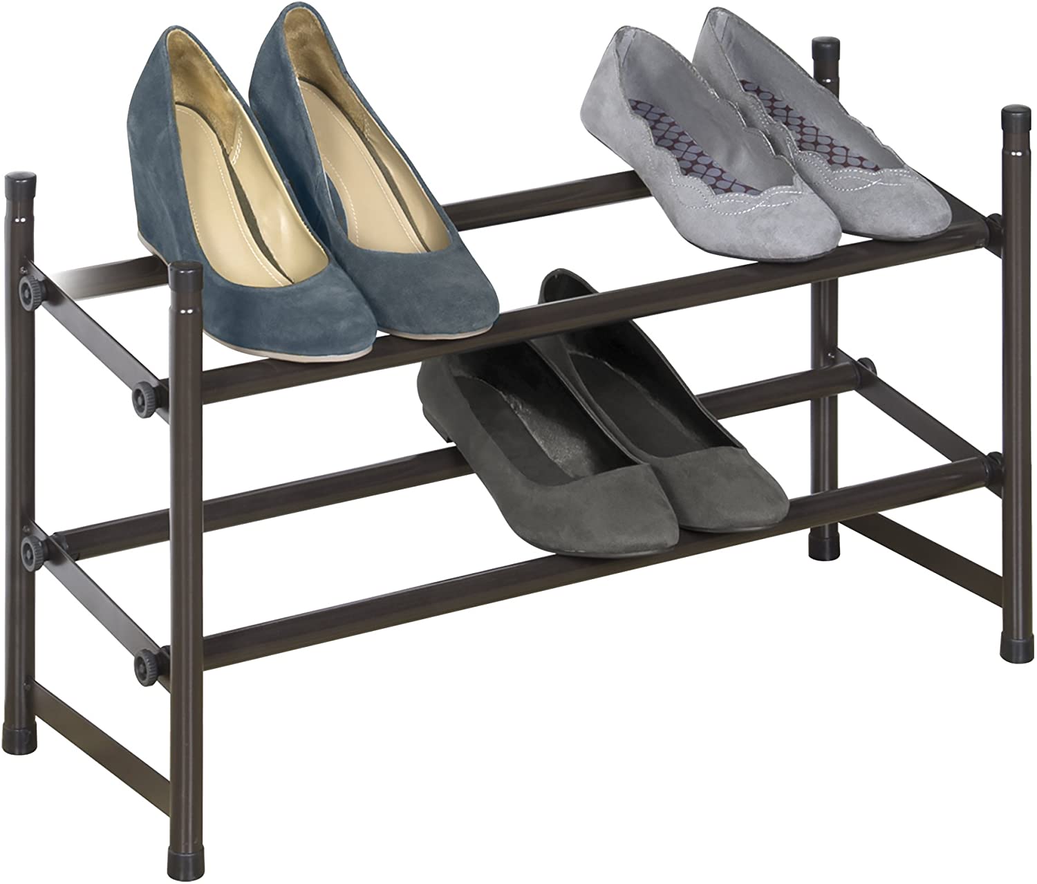 Stack/Telecope Shoe Rack Met Bronze
