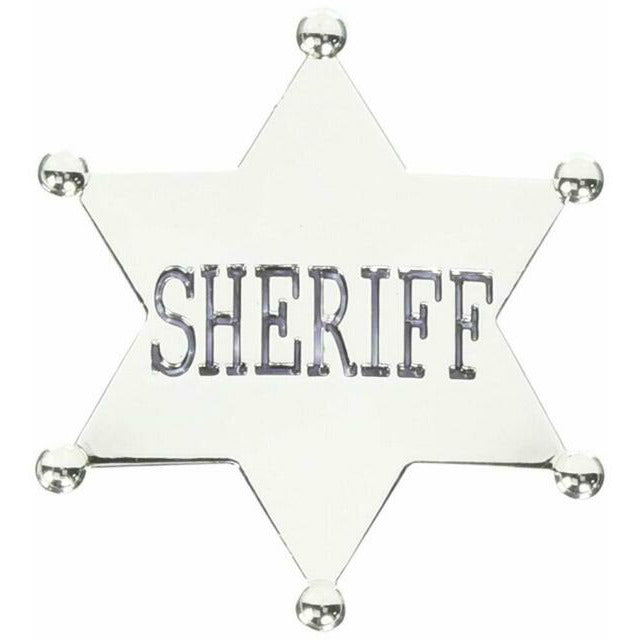 Wild wester sheriff badge silver