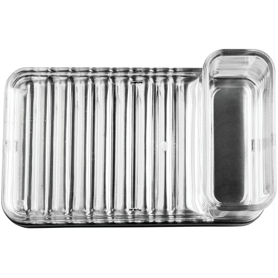 Soap & Scrub Center Clear/Brushed SS