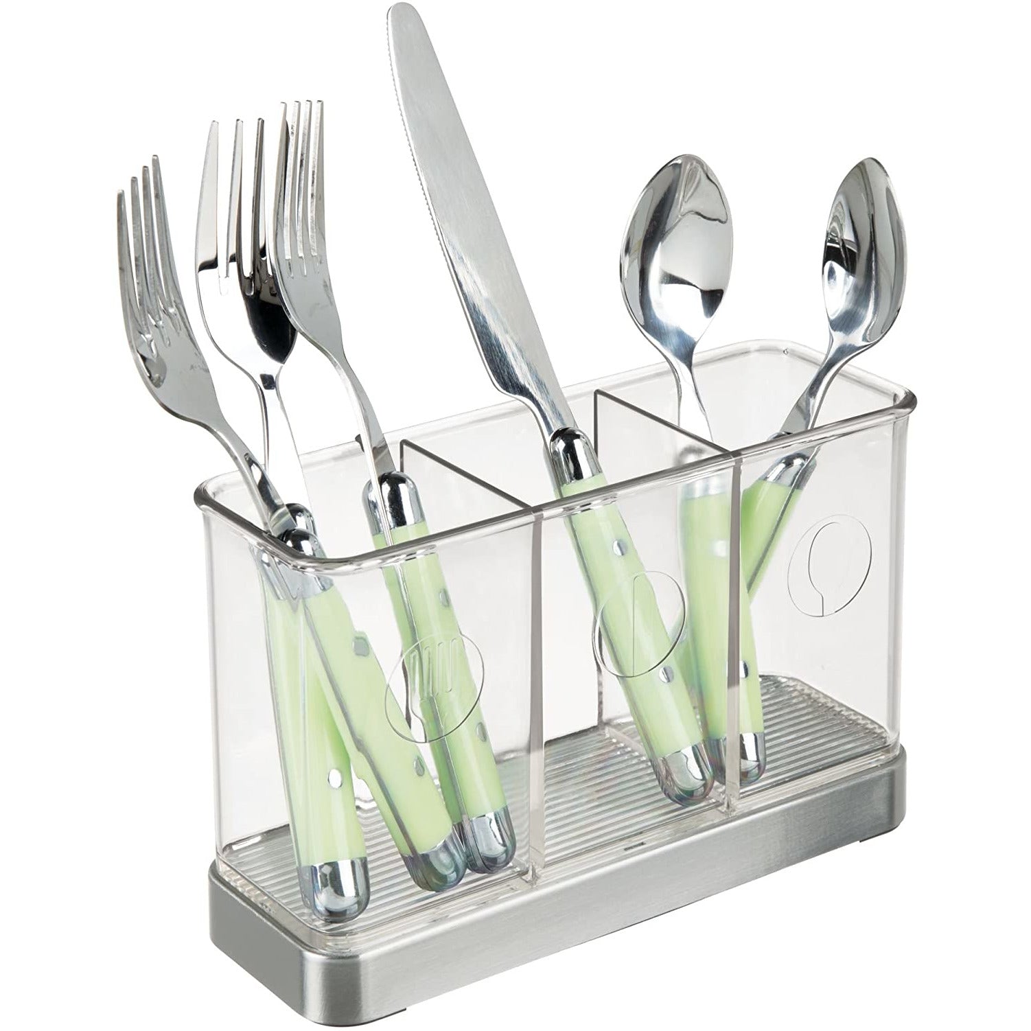 Forma 2 Flatware Organizer Brushed SS/Clear