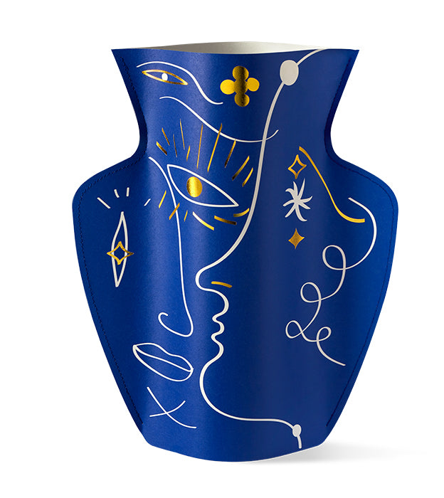 Paper Vase Vasage Blue