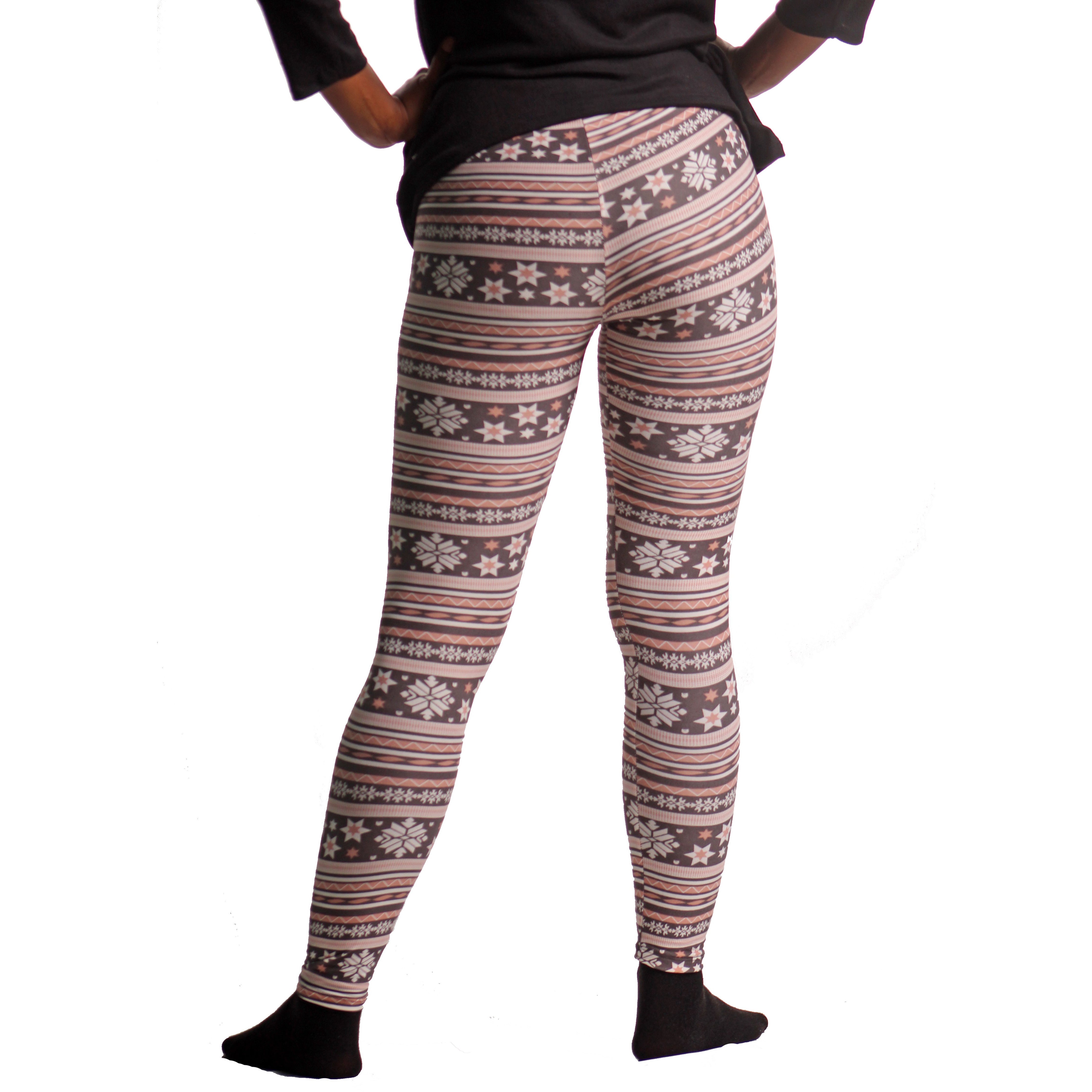 Pantalon Navideño Rosado con Gris