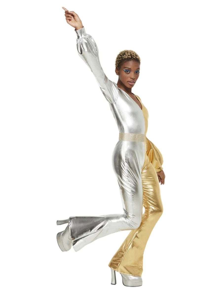 70s Super Chic Costume Gold & Silver