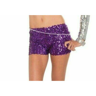 Mini shorts purple sequin