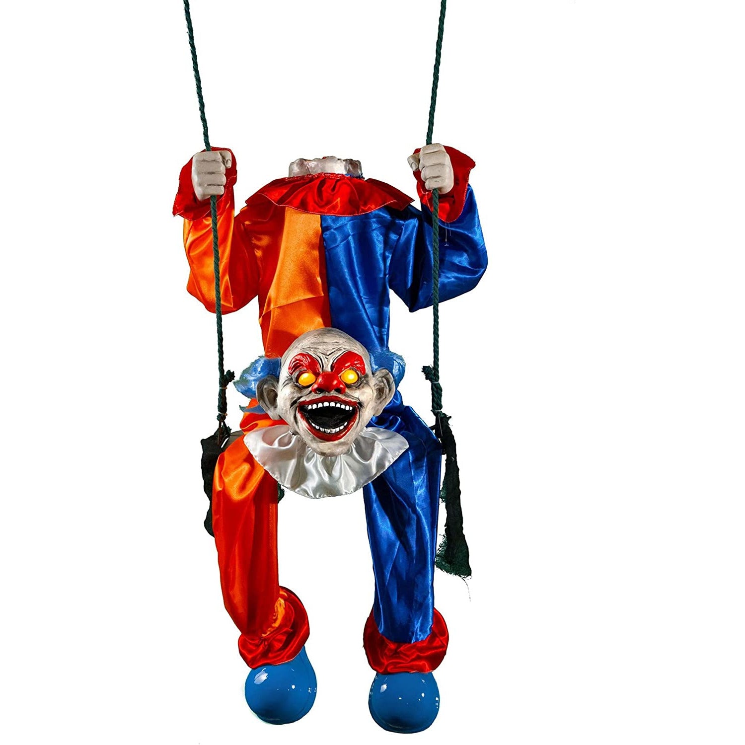 headless clown on swing