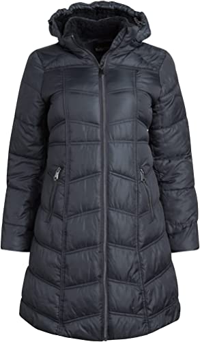 Down Blend Jacket W Woobie T Charcoal