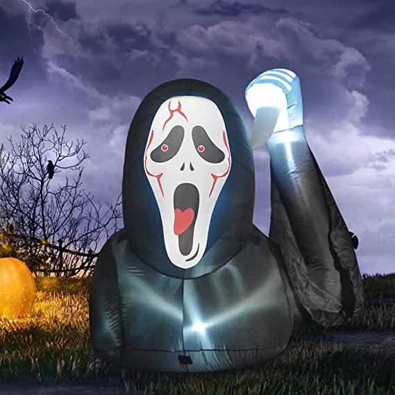 4.9FT Tall Inflatable Black Grim Reaper