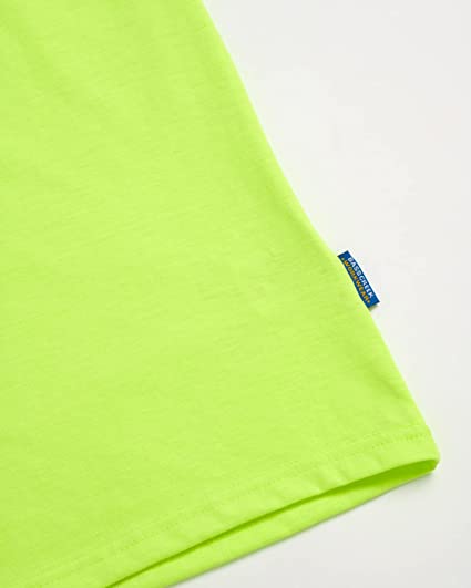 Crew Neck Short Sleeve Tee Neon Lime