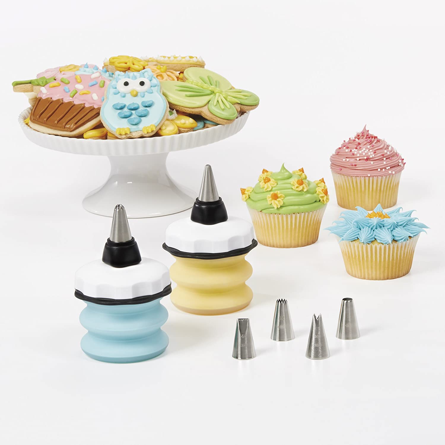 OXO GG 8 PIECE BAKERS SILICONE DECORATING BOTTLE KIT BLACK