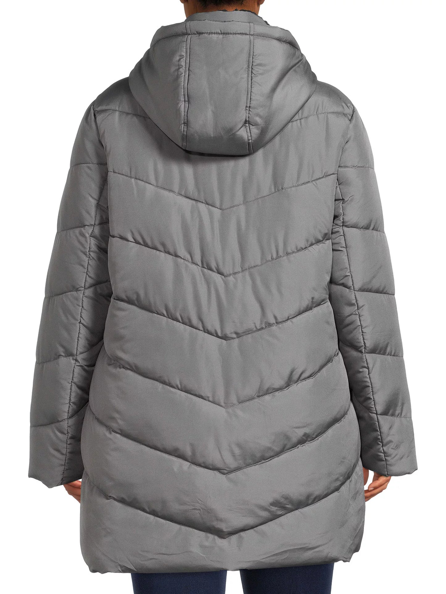 Chevron Puffer W / Sherpa Line Fig
