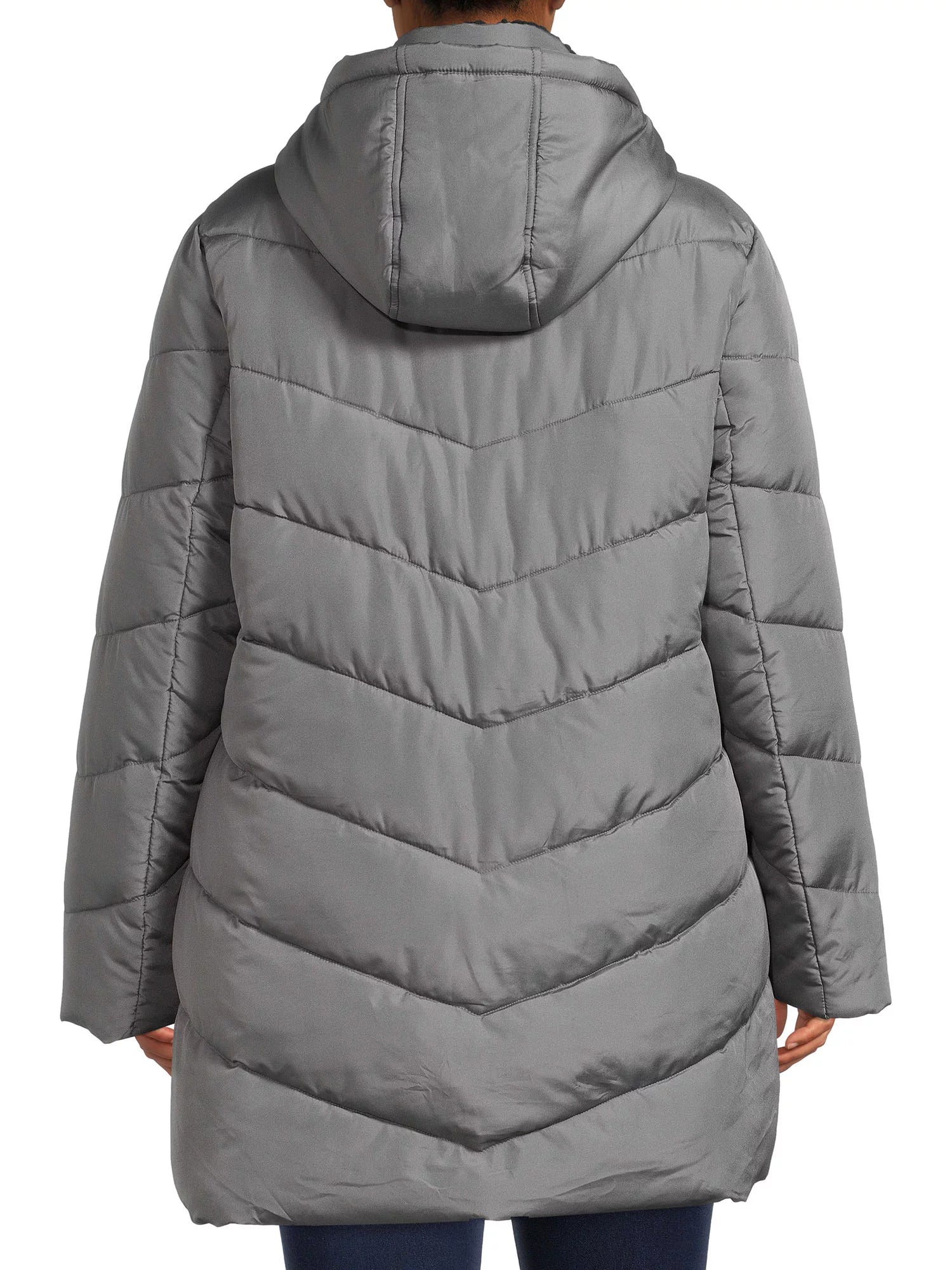 Chevron Puffer W / Sherpa Line Fig