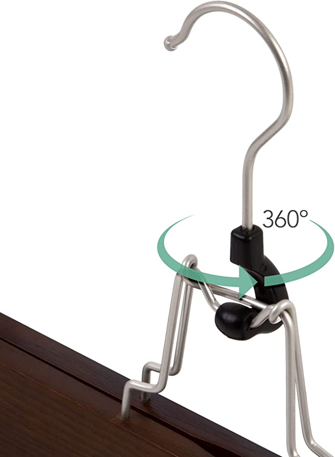 Deluxe Trouser Skirt Hanger Clamp S/4, Coffee