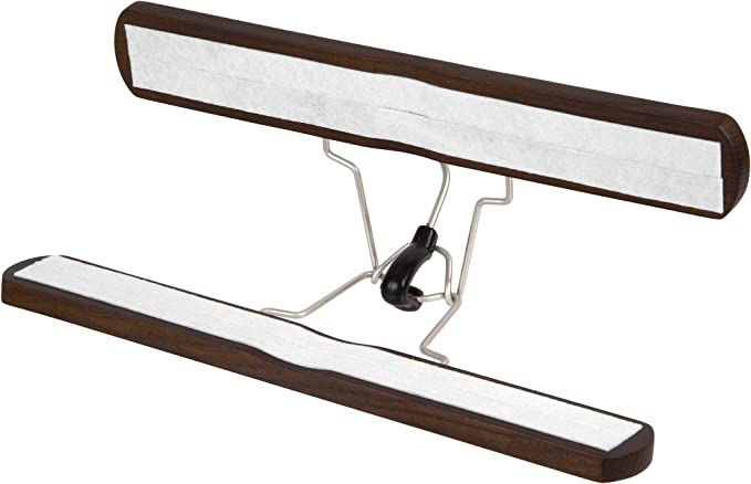 Deluxe Trouser Skirt Hanger Clamp S/4, Coffee