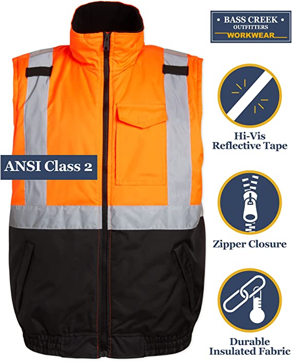 Class 2 Insulated Safety Vest Orange