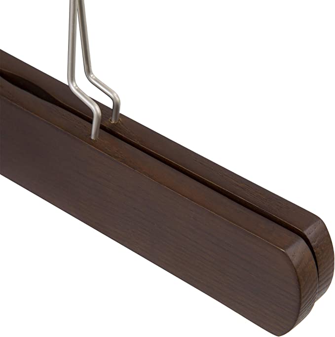 Deluxe Trouser Skirt Hanger Clamp S/4, Coffee