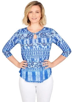 Blouse Azul Mult - Ruby Rd