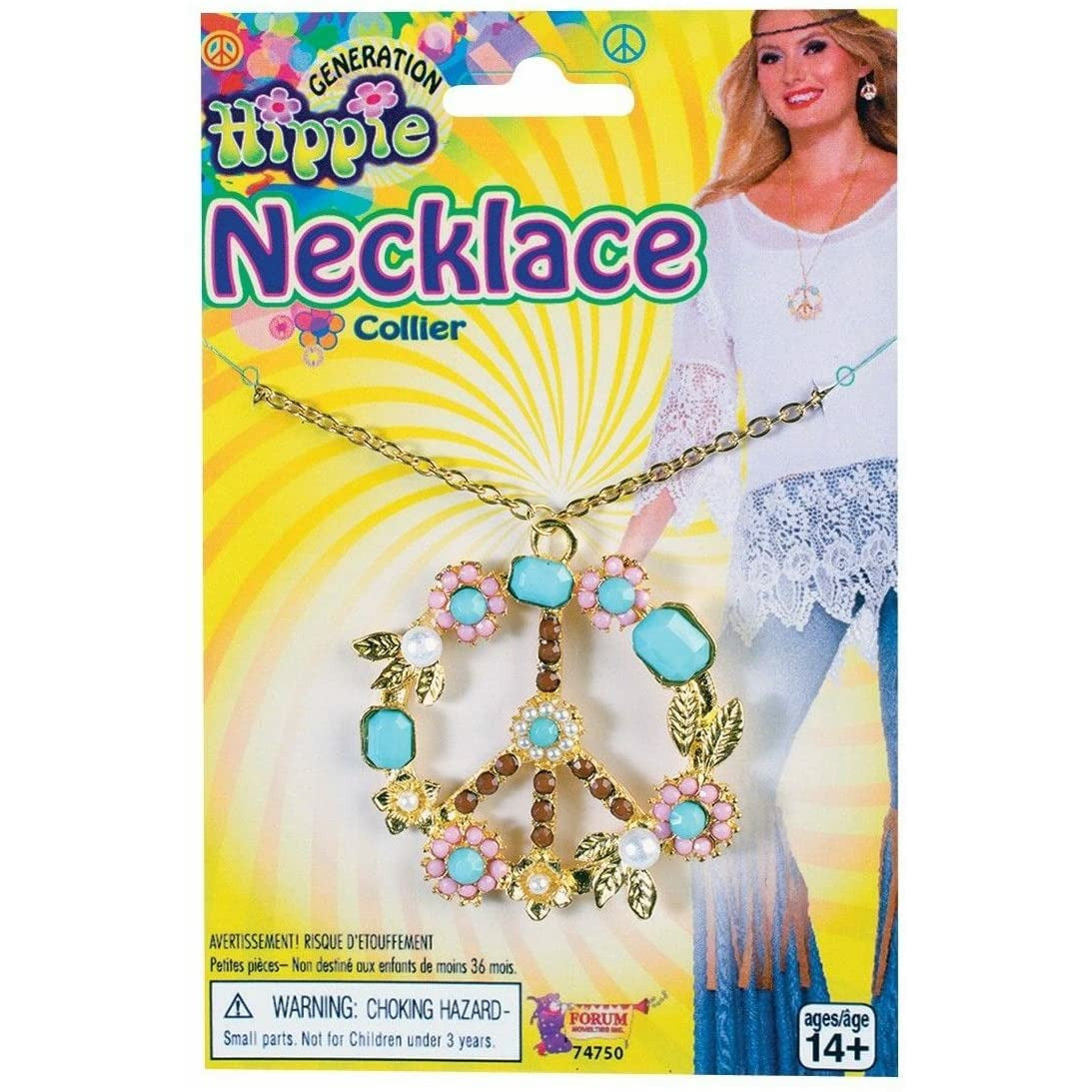 Hippie peace sign Necklace