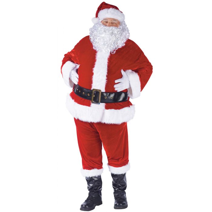 Compelte Velour Santa Suit - Plus