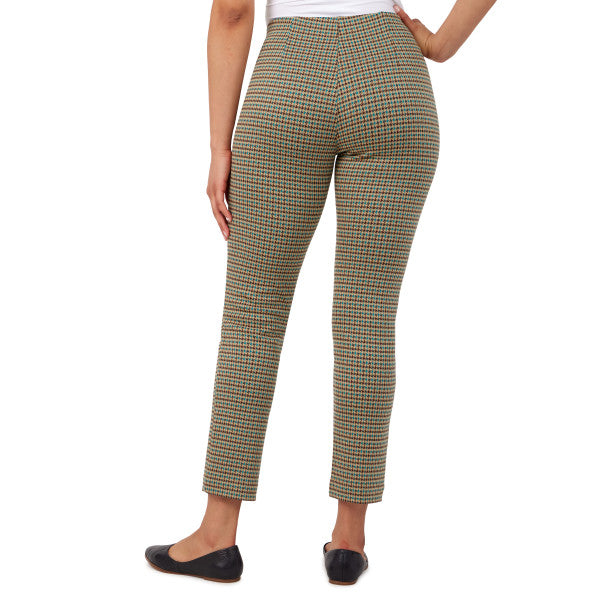 Pant Teal Hound's-tooth Ponte - Ruby Rd.