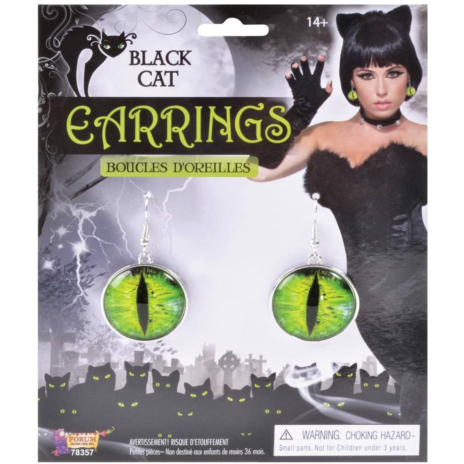 Black cat earrings