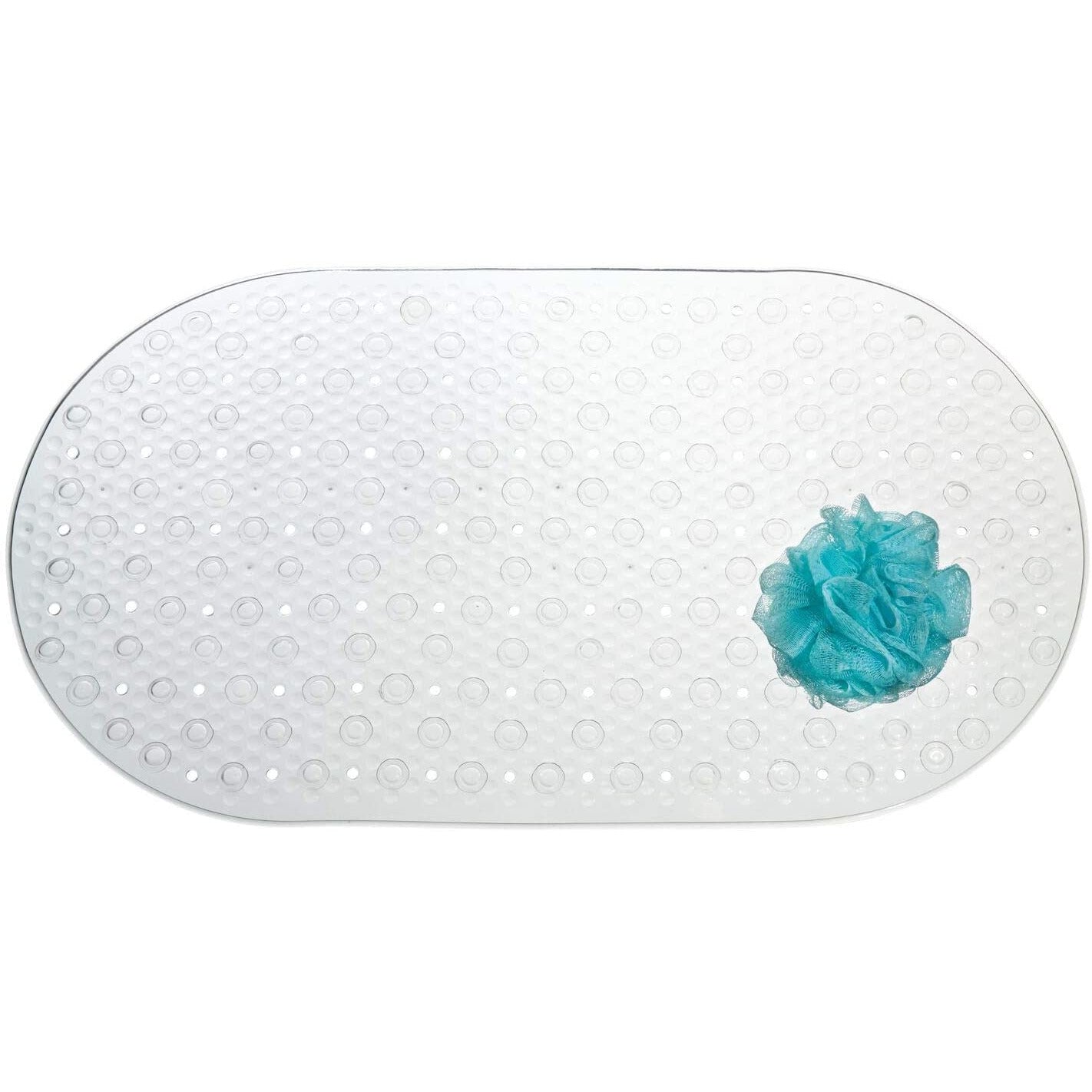 Alfombrilla de baño antideslizante de succión transparente