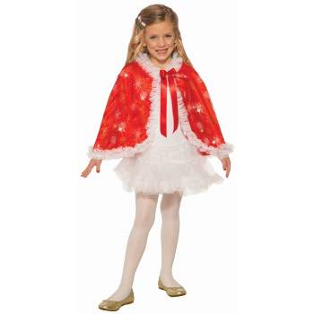 Child sparkle cape red