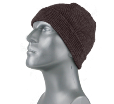 MARLED RAGG WOOL CUFF HAT - BROWN
