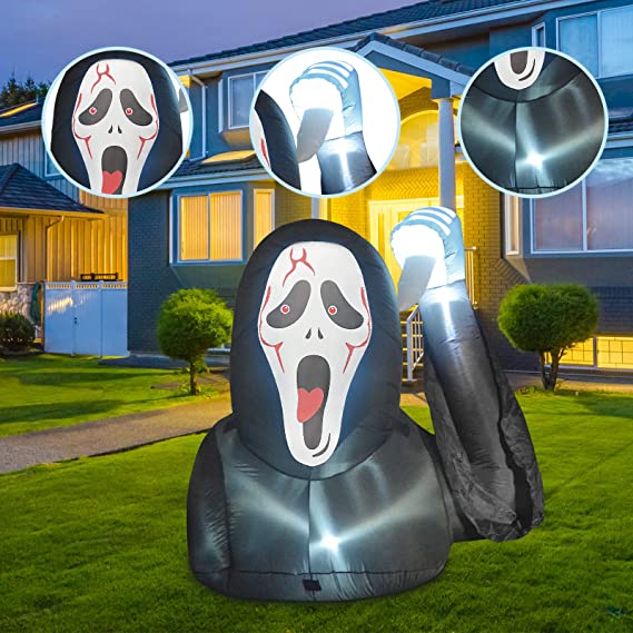 4.9FT Tall Inflatable Black Grim Reaper