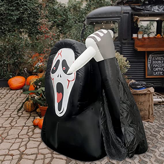 4.9FT Tall Inflatable Black Grim Reaper