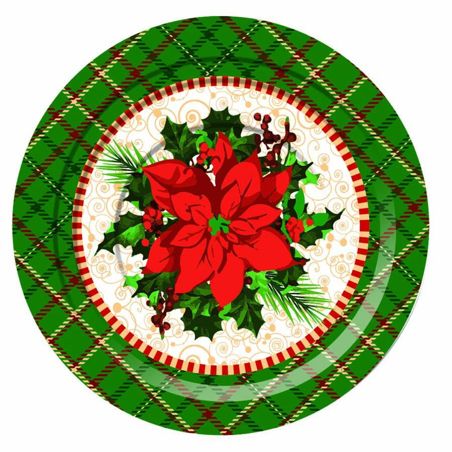 CHRISTMAS PLAID-PLATES 7"
