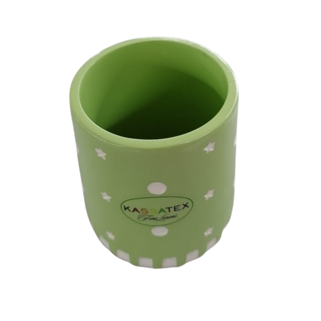 Tumbler W/Stars and dots Green/White