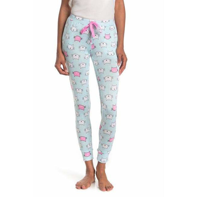 Cat Print Jogger Pajama Bottoms