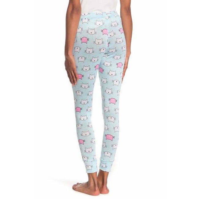 Cat Print Jogger Pajama Bottoms