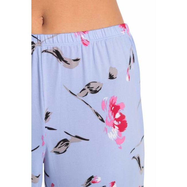 Notchco Short Sleeve Shirt & Capris 2-Piece Pajama Set Blue